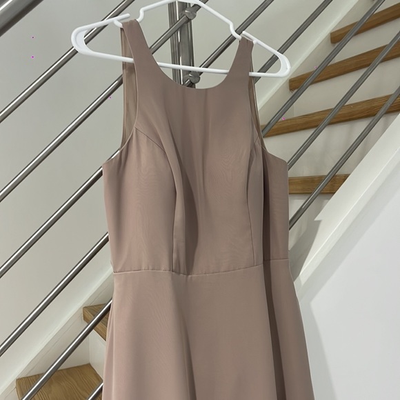 Azazie Taupe Bridesmaid Dress - Picture 2 of 12